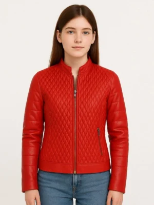 Quilted Red Jacket for Ladies